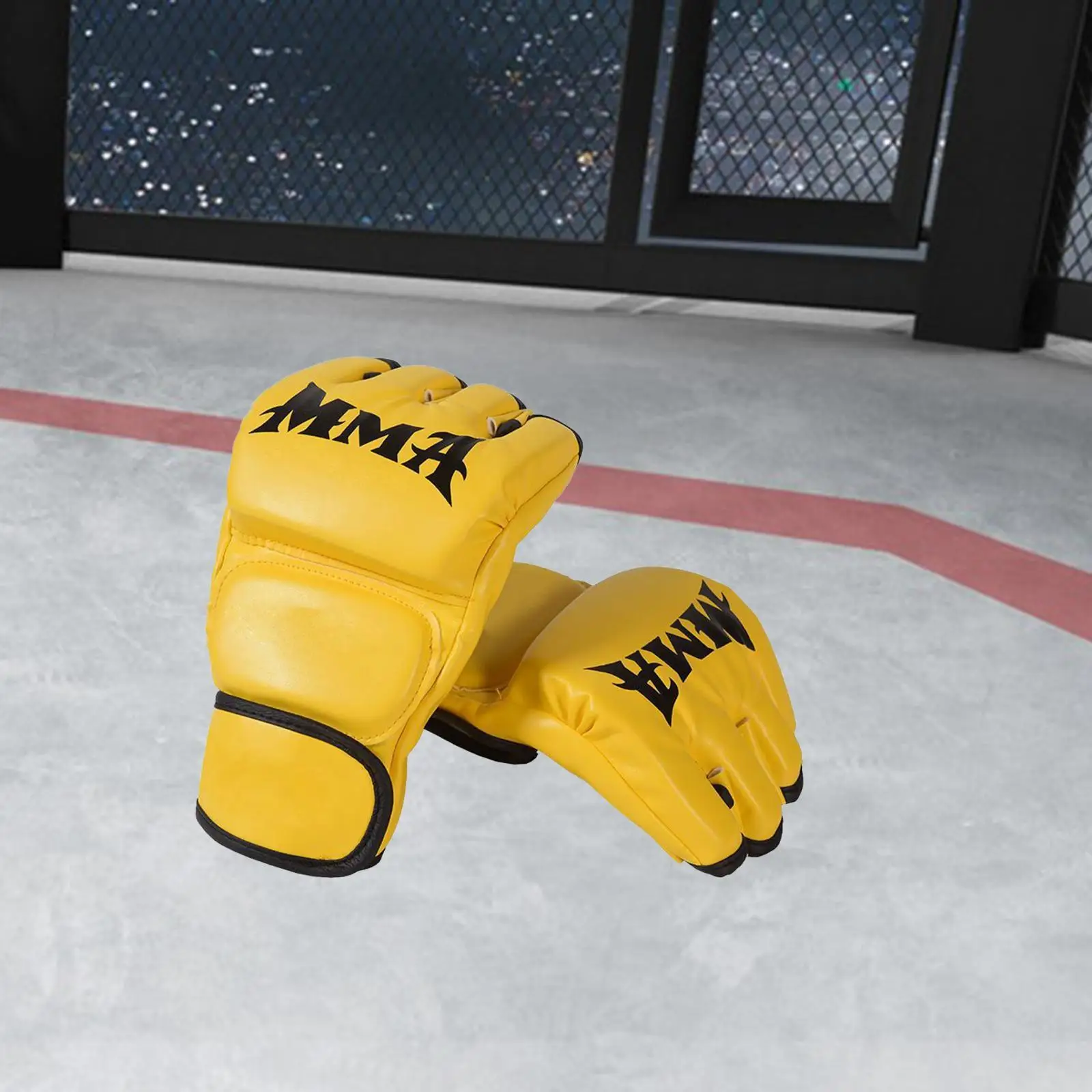 

Martial Arts Bag Gloves Half Finger Waterproof Portable Kickboxing Gloves for Karate Fitness Grappling Sparring Workout Adults