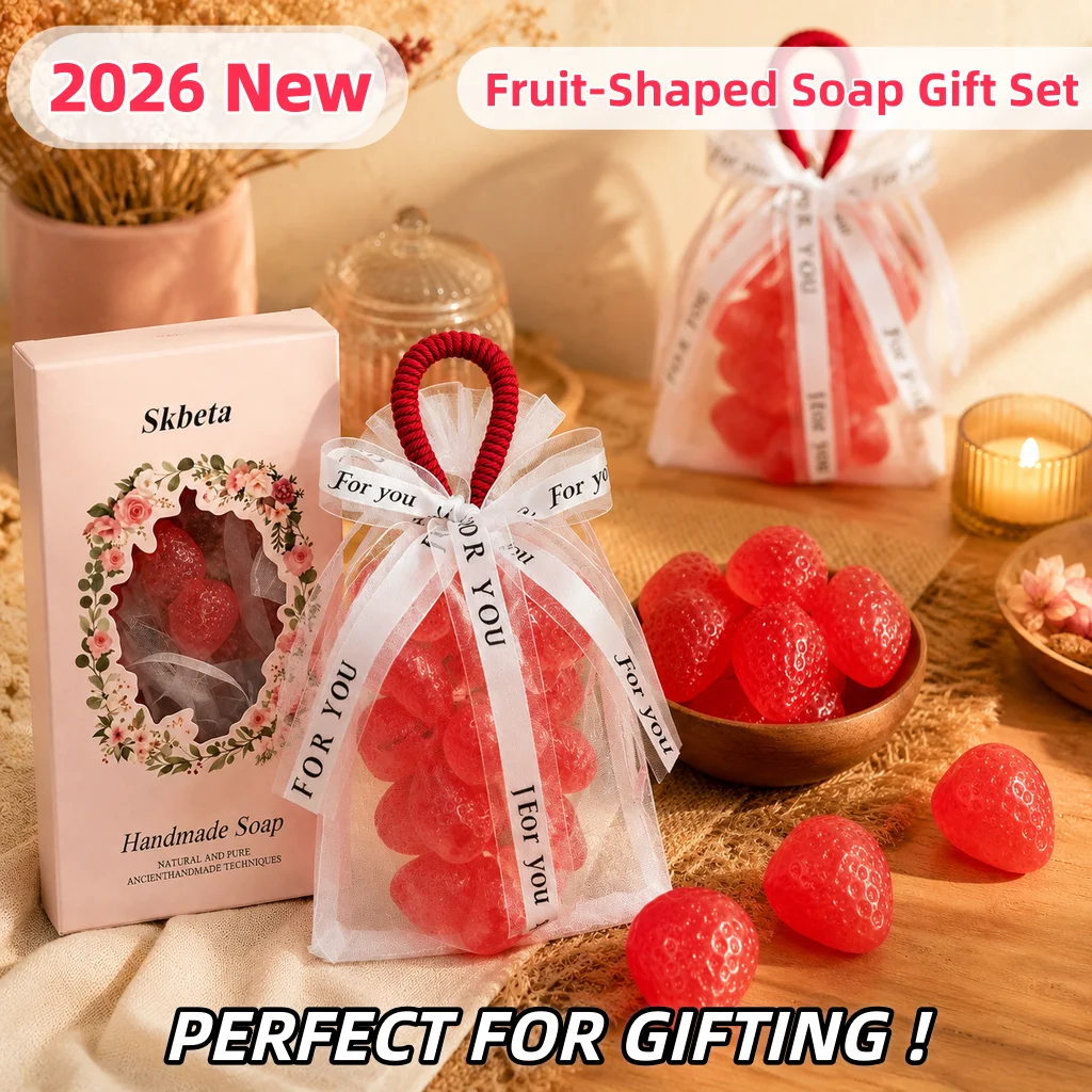 Grape Handmade Soap Strawberry-Shaped Soap Gift Funny Bathroom Crystal Soap Gift Box Ideal For Relatives Friends Holiday Present