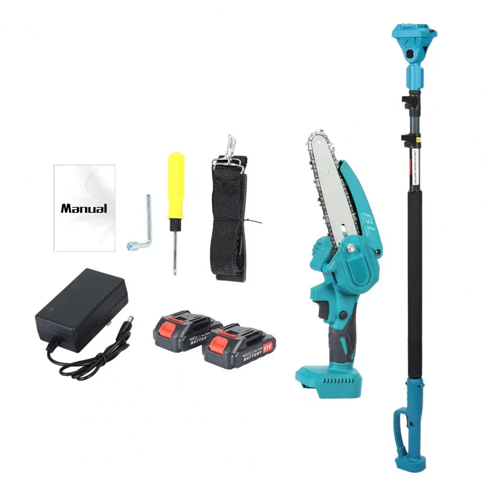 2-in-1 Cordless Pole Saw & Mini Chainsaw 6-inch Brushless Electric Chain Saw With 2 X 2.0Ah Battery 15.8 Feet MAX Reach Pole Saw