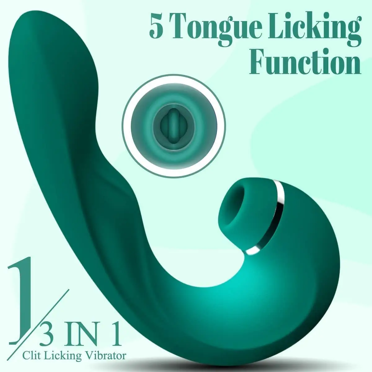 Sex Toys 3in1 Dildo Silicone Tongue Licking Vibrator with 10 Vibration Modes Vaginal Masturbator Anal Stimulator for Women