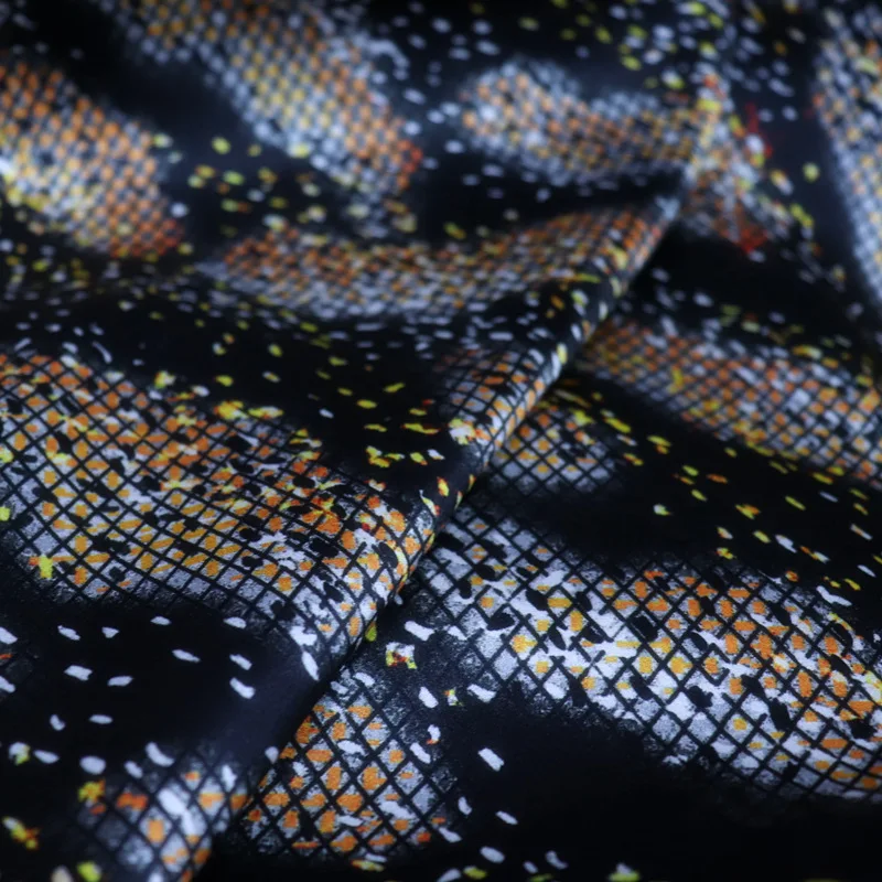 

Hangzhou Real Silk Stretch Crepe Satin Digital Inkjet Printing Fabric Cheongsam Dress Clothing