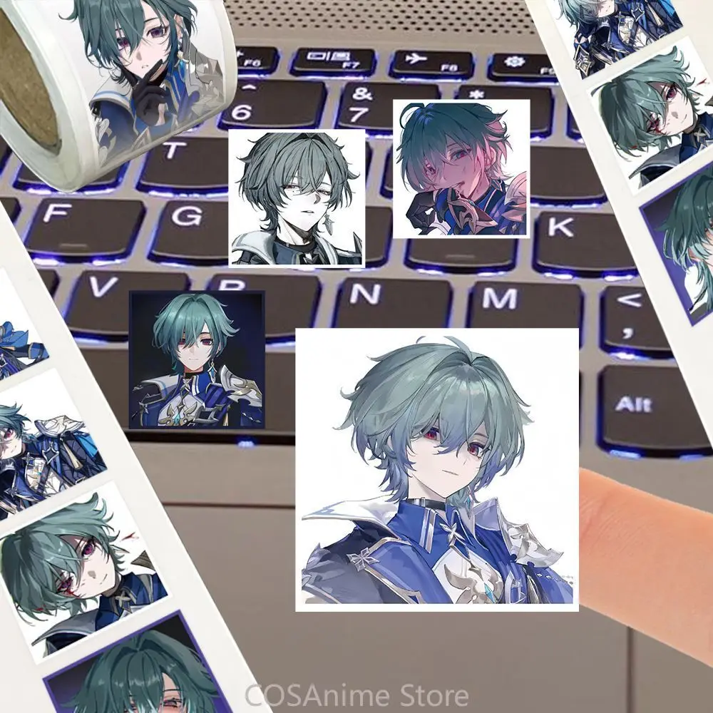 Anime Lohen Genshin Impact Q Version Stickers DIY Laptop Envelope Scrapbook Car Motorcycle Decal Fans Gift 500Pc/Roll view 4