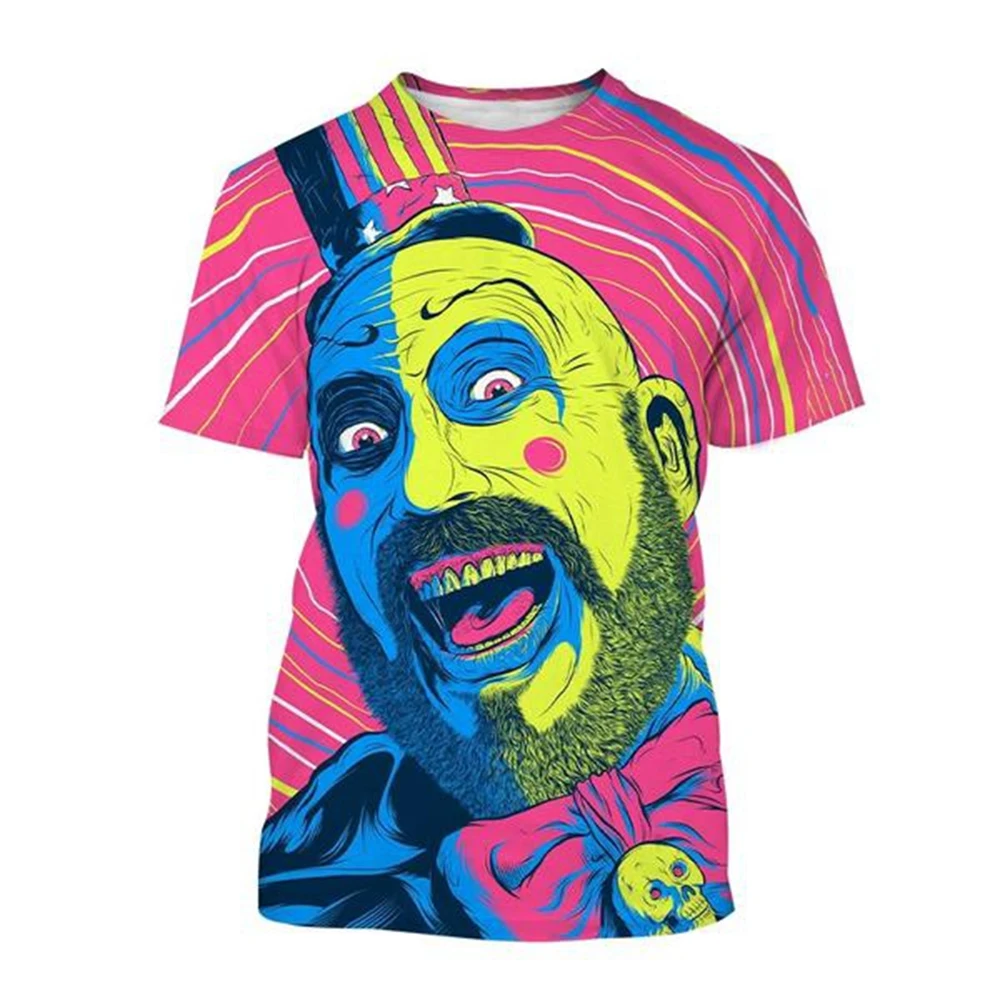 

2025 Hot Sale Captain Spaulding Funny 3D Print T-Shirt House of 1000 Corpses Men's Fashion Hip Hop Harajuku T shirt Streetwear