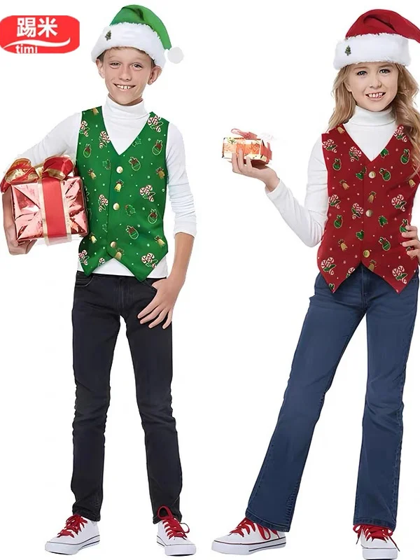 

Детский костюм эльфа Cisas: жилет для косплея, сценическая одежда для мальчиков и девочек, наряды для выступлений на сцене в стиле Cisas