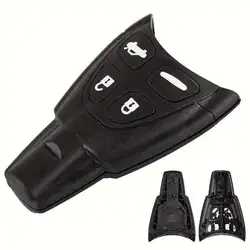 Jingyuqin guscio chiave auto a distanza per Saab 9-3 93 2003-2007 4 pulsanti lama non tagliata Smart Card sostituzione custodia portachiavi senza chiave