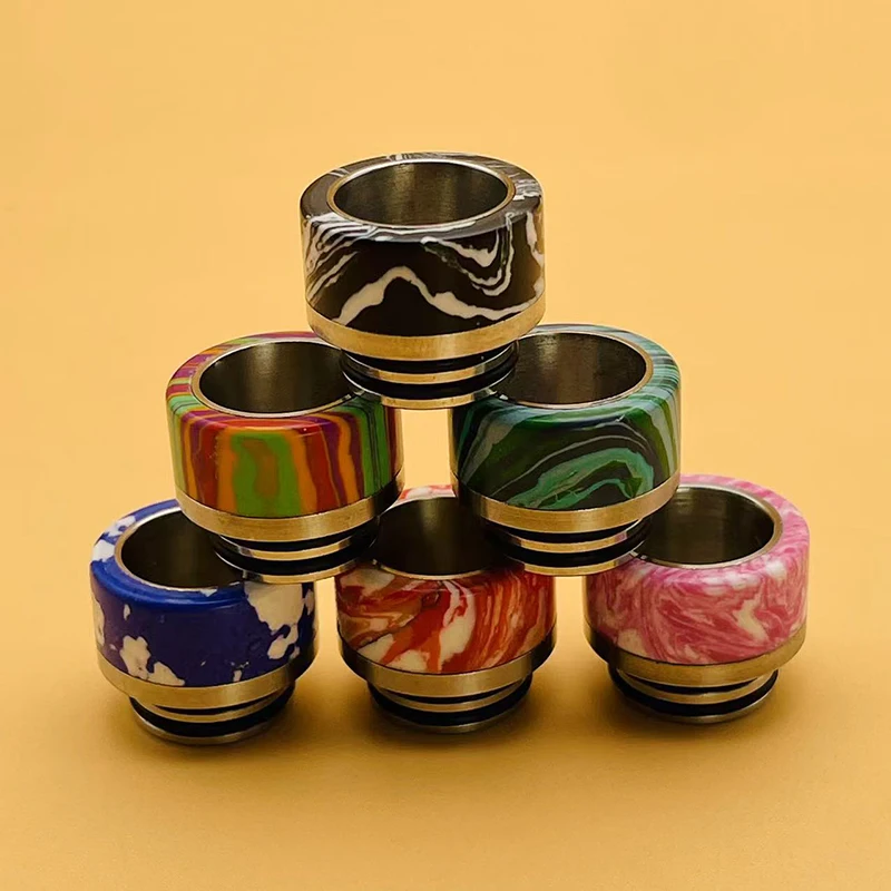 DSX 810 Tropfspitze Edelstahl Marmor Hitzebeständiges Mundstück für RTA RDA Zerstäuber Zeus x Tank E-Zigaretten-Zubehör