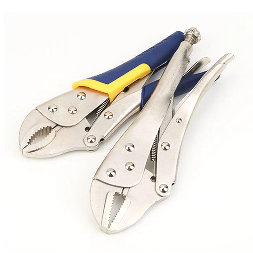 Locking Pliers CRV Lock Pliers Curved Jaw Pliers Straight Long Nose Pliers Multi-function Clamp Tool Welding Tools