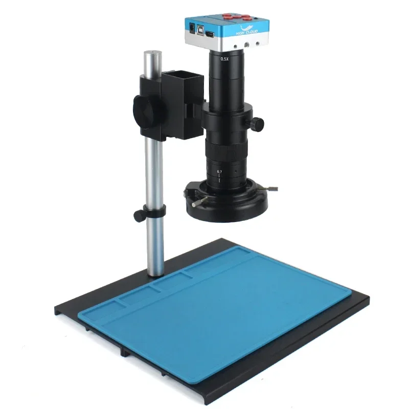 Microscopio Monocular de vídeo Digital For4K, 48MP, HDMI, USB, cámara Continus Zoom 180X 300X, lente de montaje en C para herramientas de reparación de soldadura