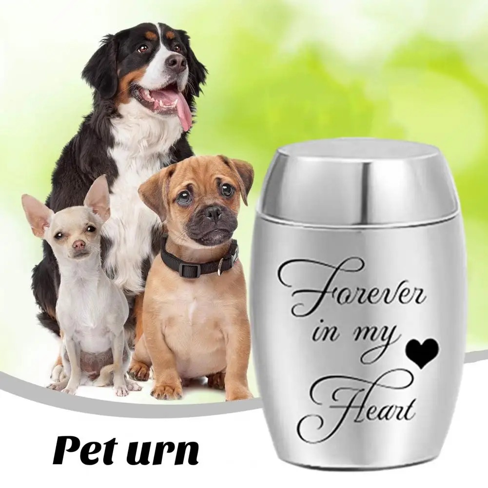 Miniature Pet Urn Custom Pet Urns for Ash Personalized Durable Alloy with Secure Seal Engraved Name Photo for Cremation Small