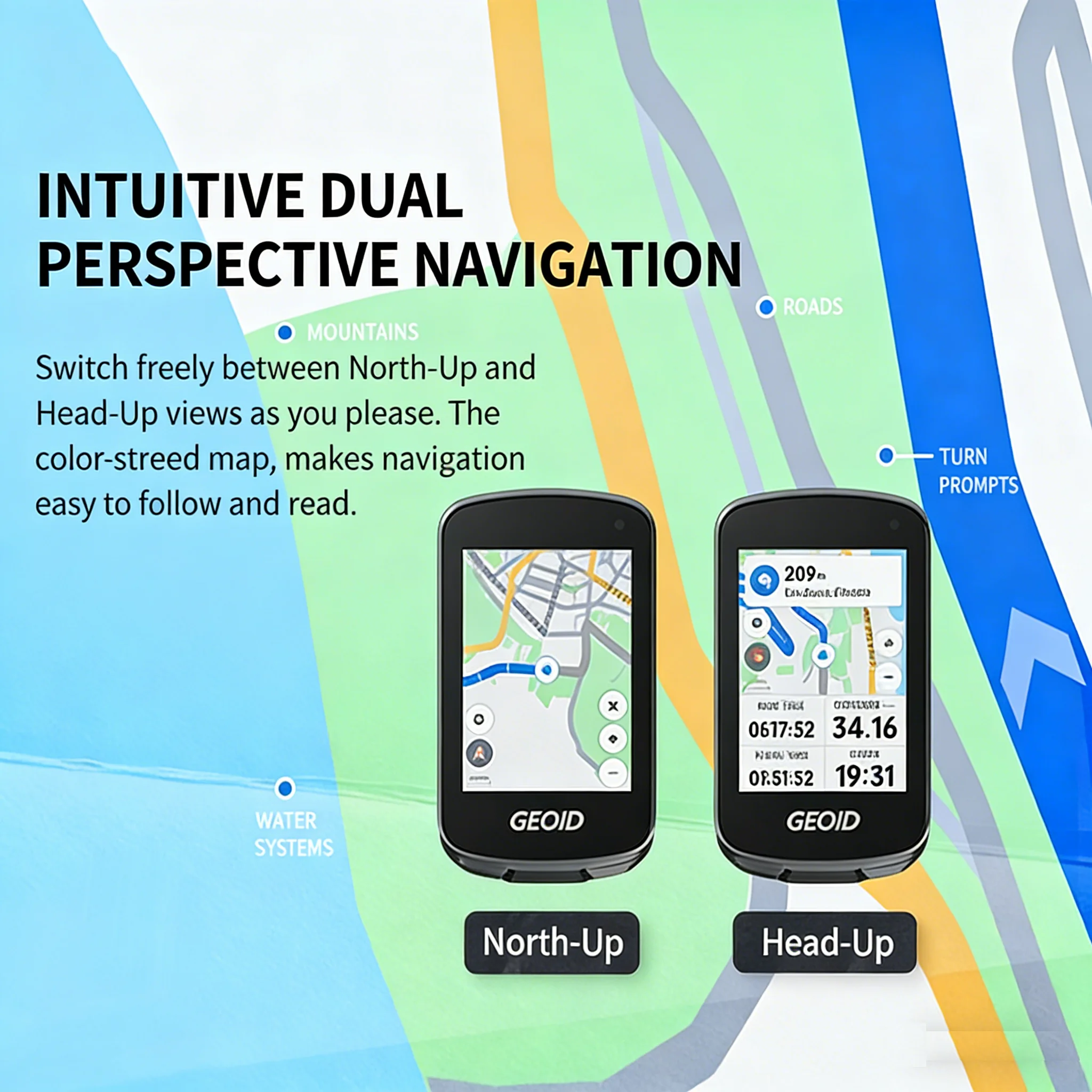 GEOID CC700 Pro Route Navigation Bicycle GPS Computer 11 Languages