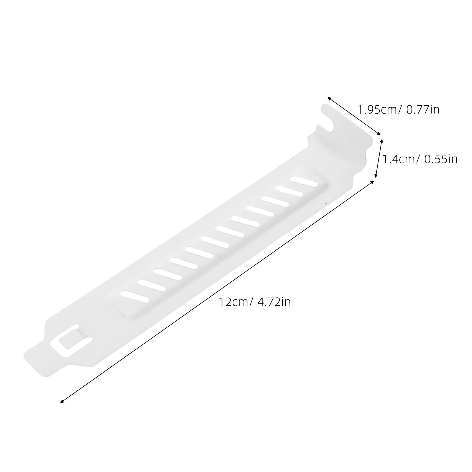 20Pcs Pci Slot Cover Vented White Metal Computer Case Expansion Plate Dustproof Cooling Airflow Bracket Filter