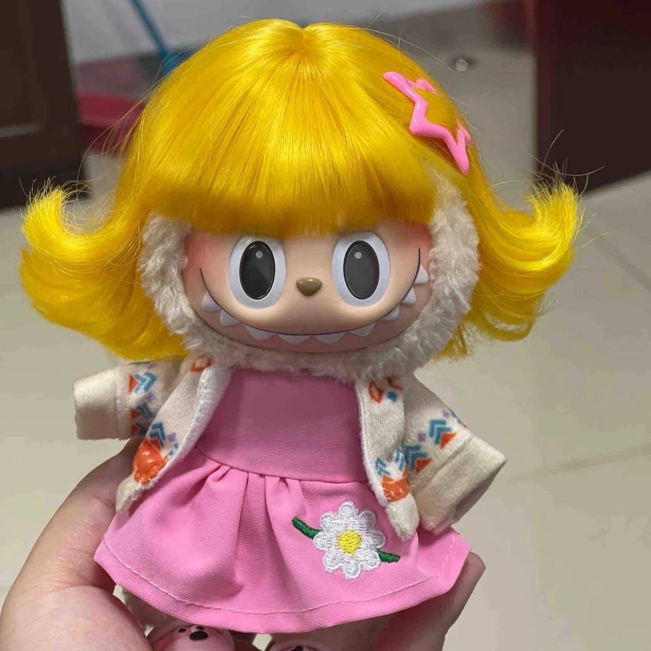 

Cute Exquisite Wig For Labubu clothes Wig Head Circumference Accessories High Temperature Fiber Soft Silk Doll Wig