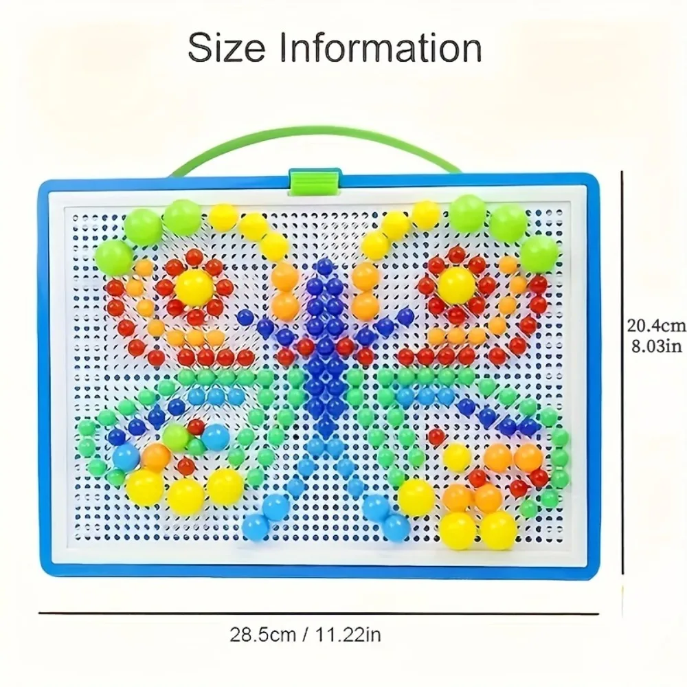 296/592 sztuk grzyby paznokcie klocki puzzle, gra, poznanie kolorów intelektualne zabawki edukacyjne dla dzieci 3D gra logiczna