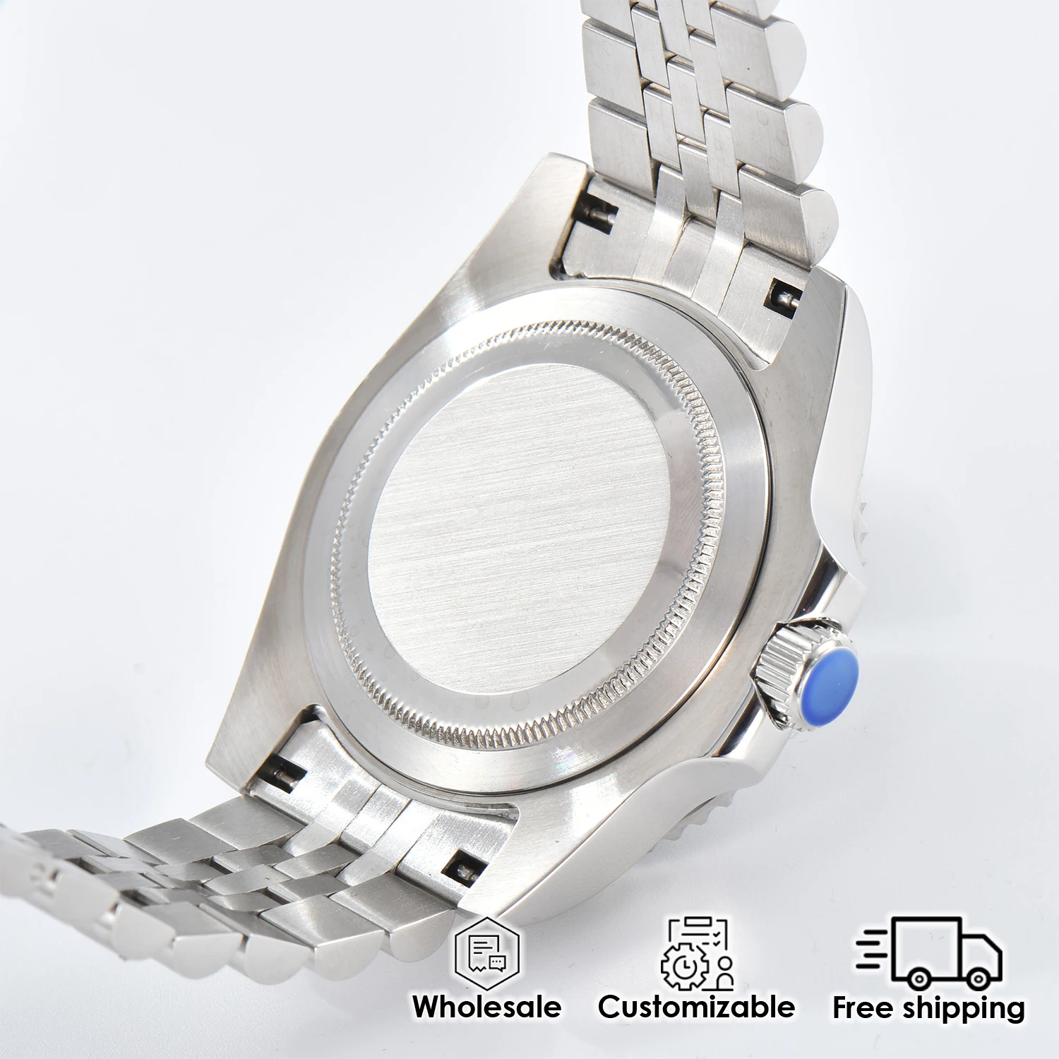 40 مللي متر ساعة اليد اليسرى للرجال الغواصة NH34 GMT منطقة زمنية متعددة مضيئة مقاوم للماء عادية موضة ساعة معصم قابلة للتخصيص