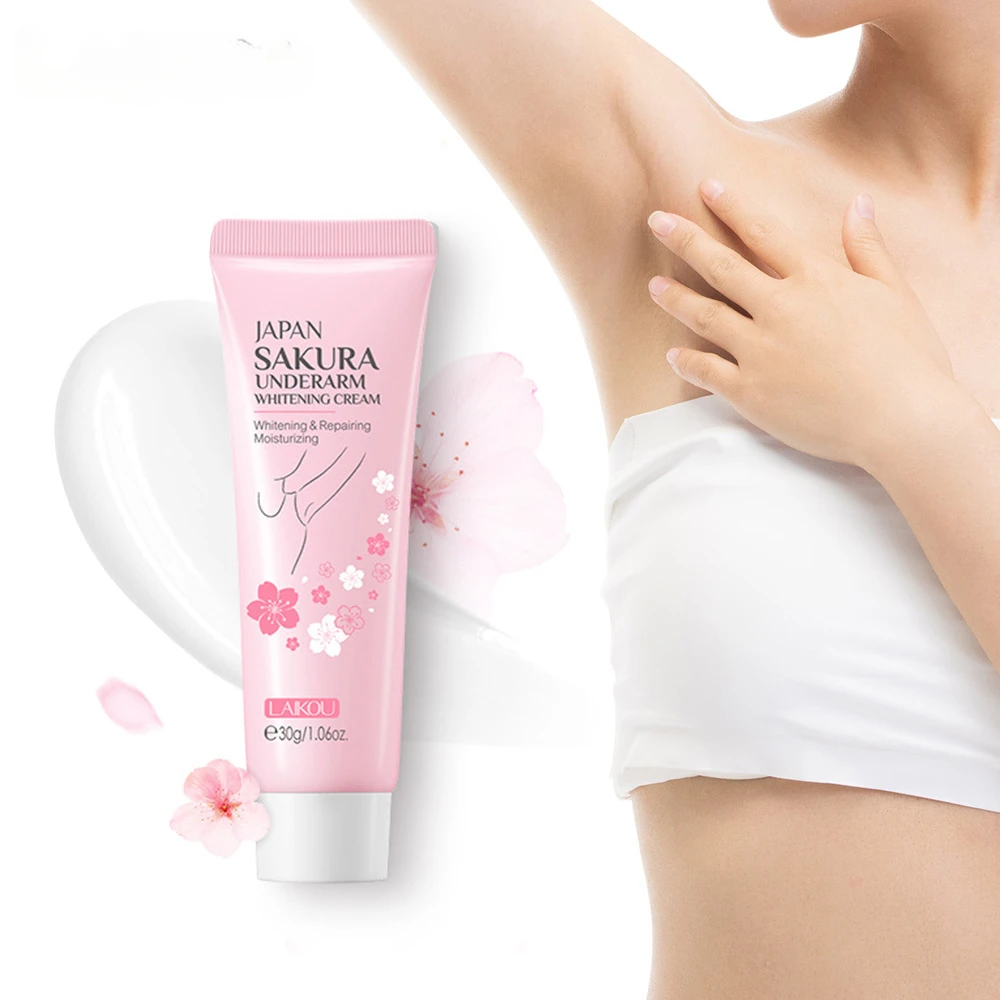 

Japan Sakura Underarm Whitening Cream Knee Buttocks Dark Skin Bleach Improve Melanin Pigmentation Dull Moisturizing Brighten 30g