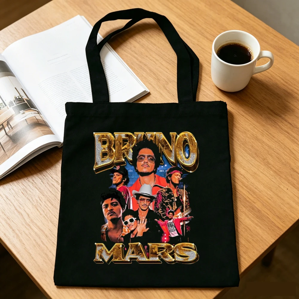 

Bruno Mars tote bag torba na zakupy bolsas de tela canvas foldable y2k woman