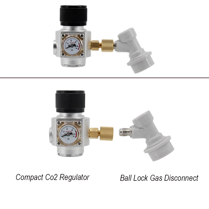 Homebrew Ball Lock Kegging System on US Tap Compact Co2 Regulator NO Beer Keg NO Gas Cylinder