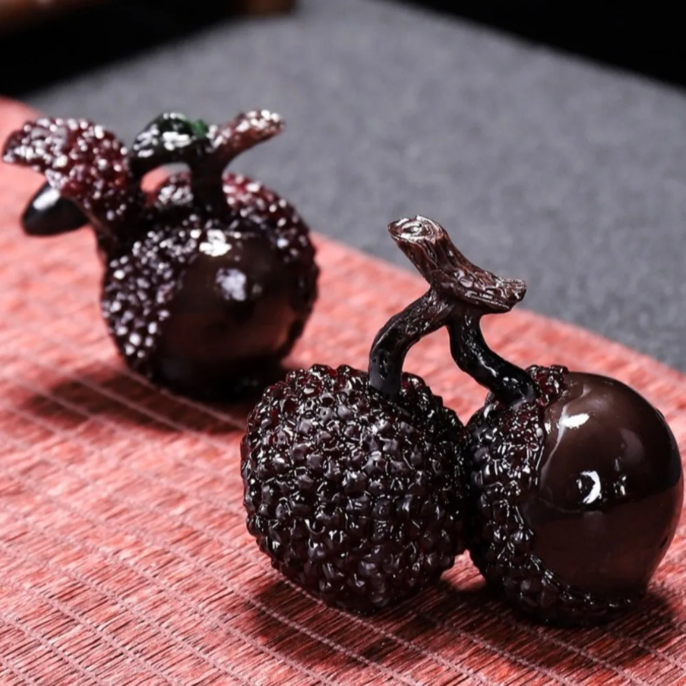 تغيير لون الشاي الصيني حفل شاي الحيوانات الأليفة الراتنج سطح المكتب الحلي الشمع التوت الرمان الشاي اللعب مجموعة الملحقات