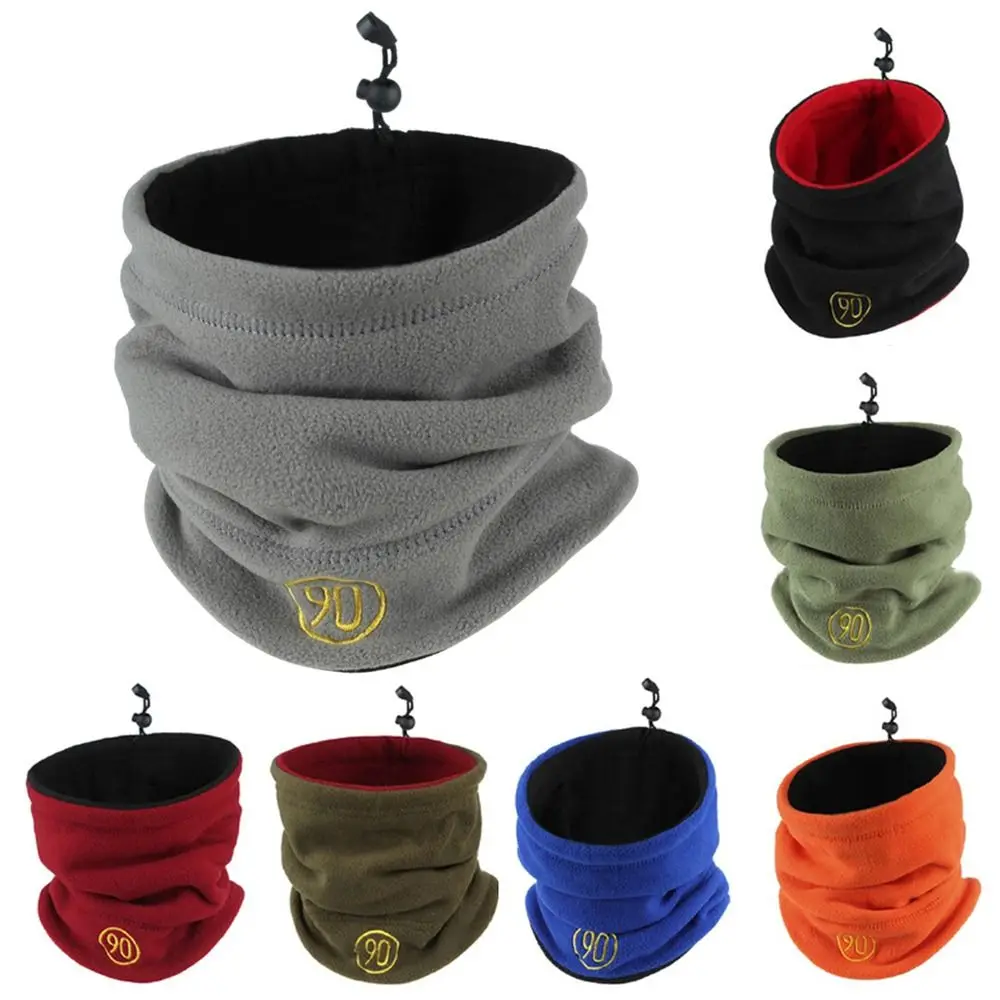 

Fleece Neck Gaiter Fashion Keep Warm Solid Color Face Cover Half Face Mask Winter Camping