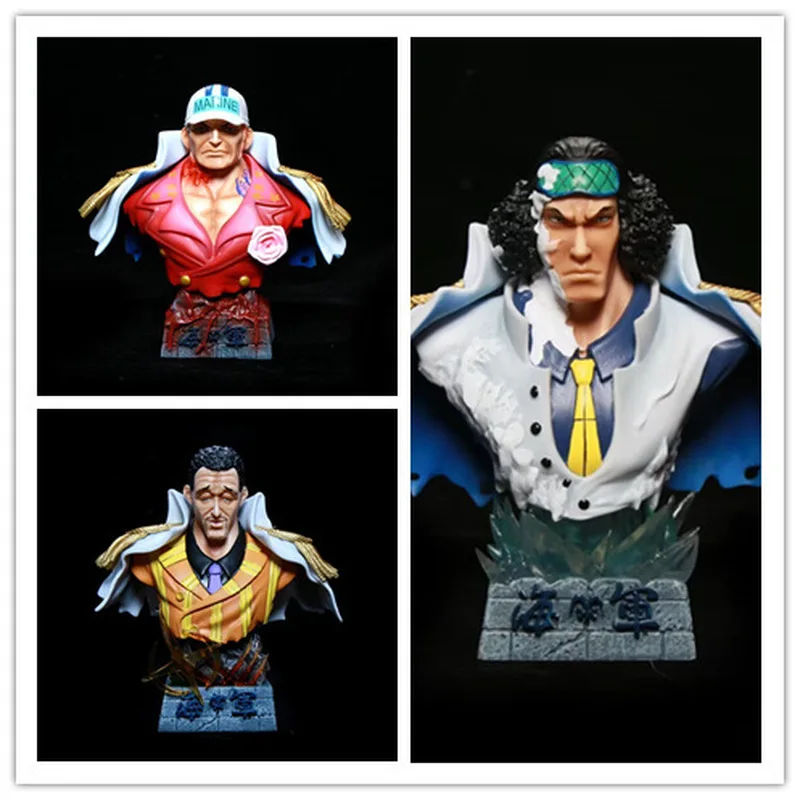 

Фигурка One Piece Three Generals of the Navy, фигурки красной собаки, зеленого фазана, желтого мавпа, половина тела, портретитанная модель фигурки