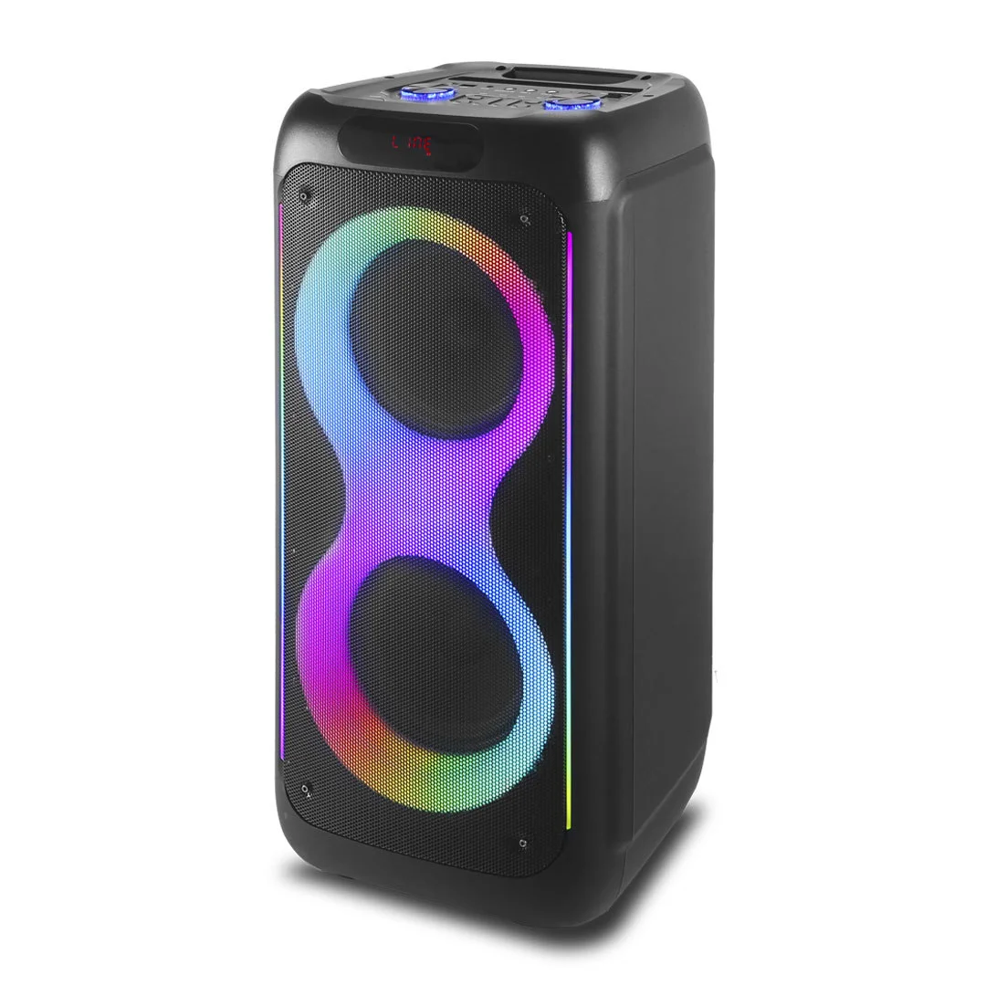 Electronic Wholesale RX-1008 100W Wireless Speaker Outdoor High-Power Dual 10'' Inch Bass Powered BT DJ Party