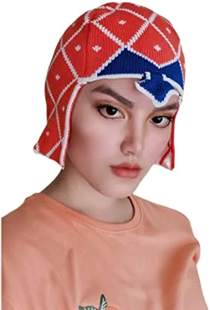 Japanese Anime Golden Wind Guido Mista Cosplay Hat Casual Knitted Beanie Hat Mista Fancy Hat For Adult