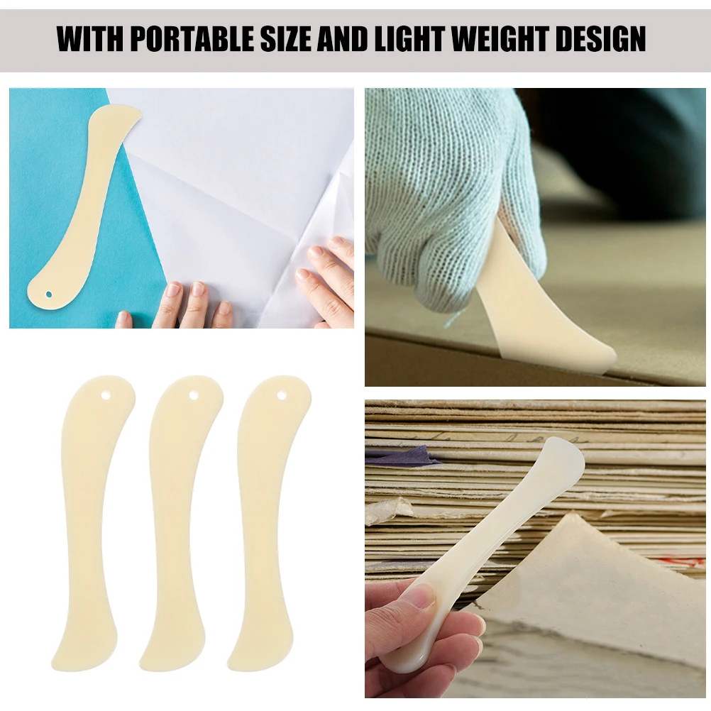 5 قطعة أداة مجلد العظام البلاستيكية لفتح الرسالة التجعيد الورقية ، حافة منحنية لصياغة تجليد الكتب سكرابوكينغ ، حرفة الورق #4