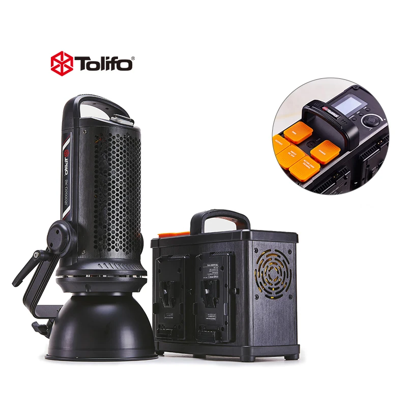 

TOLIFO Professional Moonlight Camera Flash Light Photo Studio Accessories Continous LED Video COB Photographic Lighting