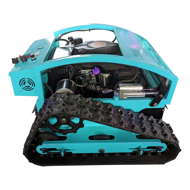 روبوت جزازة العشب المخصص الذي يتم التحكم فيه عن بعد لإزالة الأعشاب الضارة في المزرعة، آلة تقطيع وتقطيع العشب سهلة