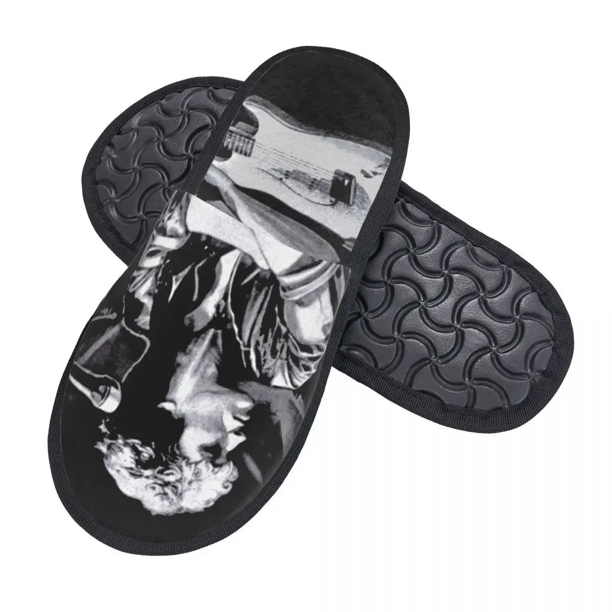 Viktor Tsoi Guitar House Slippers Cozy Warm Rusian Rock Kino Memory Foam Fluffy Slipper Custom Print Women Indoor Outdoor Shoes