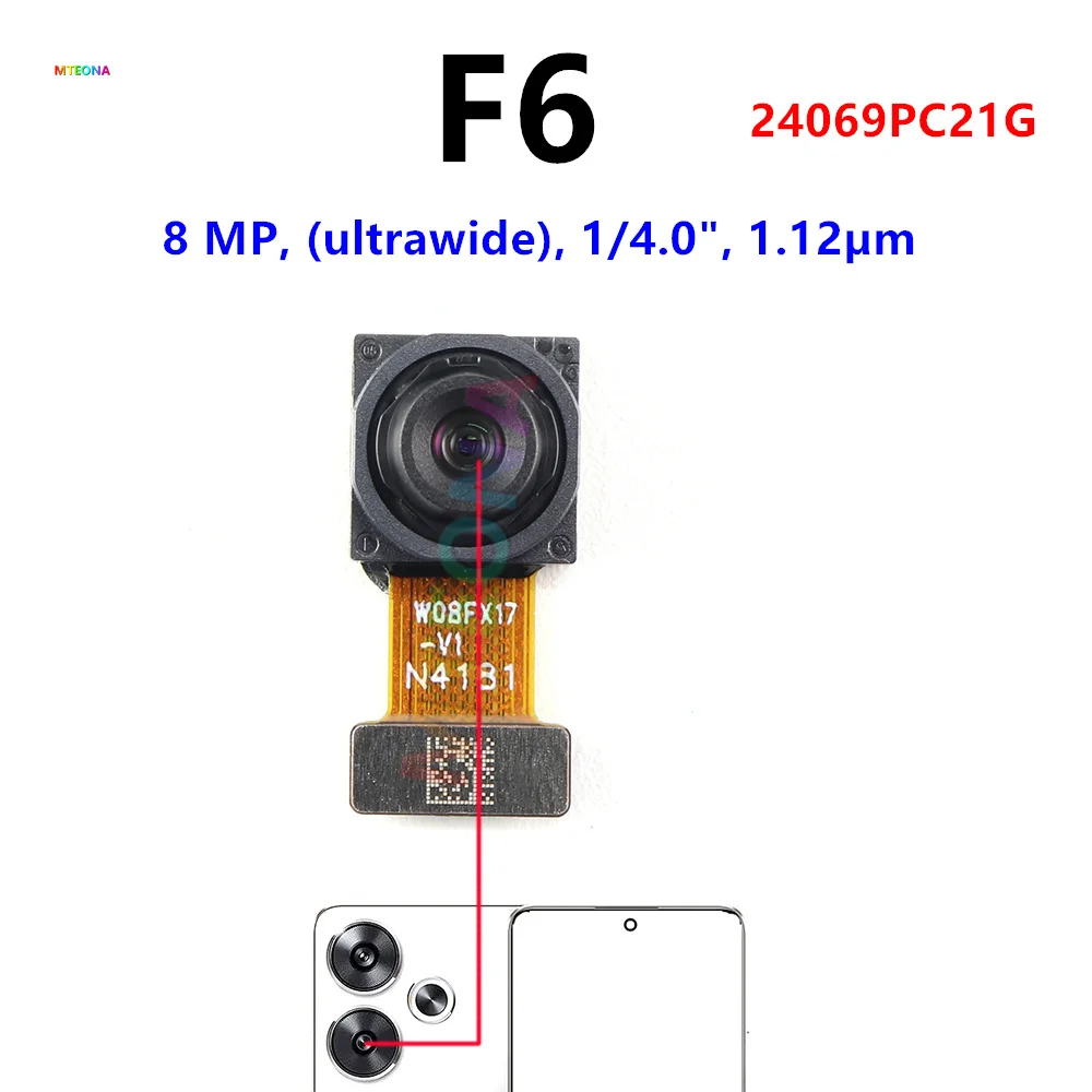 Rear Front Camera For Xiaomi Poco F6 / F6 Pro Frontal Selfie