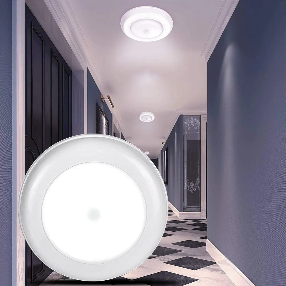 Motion Sensor Ceiling Light LED Battery Operated Wireless Motion Lighting Fixture for Hallway Kitchen Bedroom