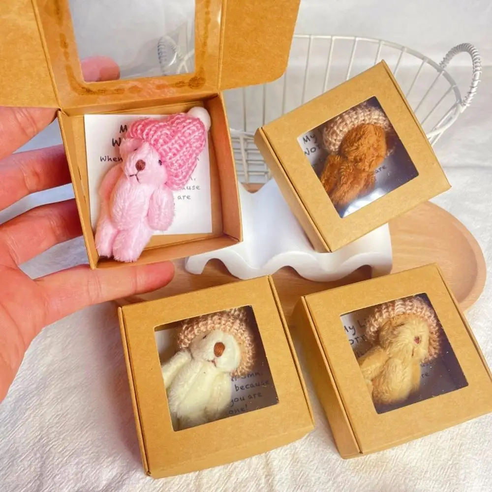 

Handmade Mini Plush Bear Little Bear In A Box, My Little Worry Bears, Mini Pocket Bears Hug Plush With Emotional Uplifting Toy