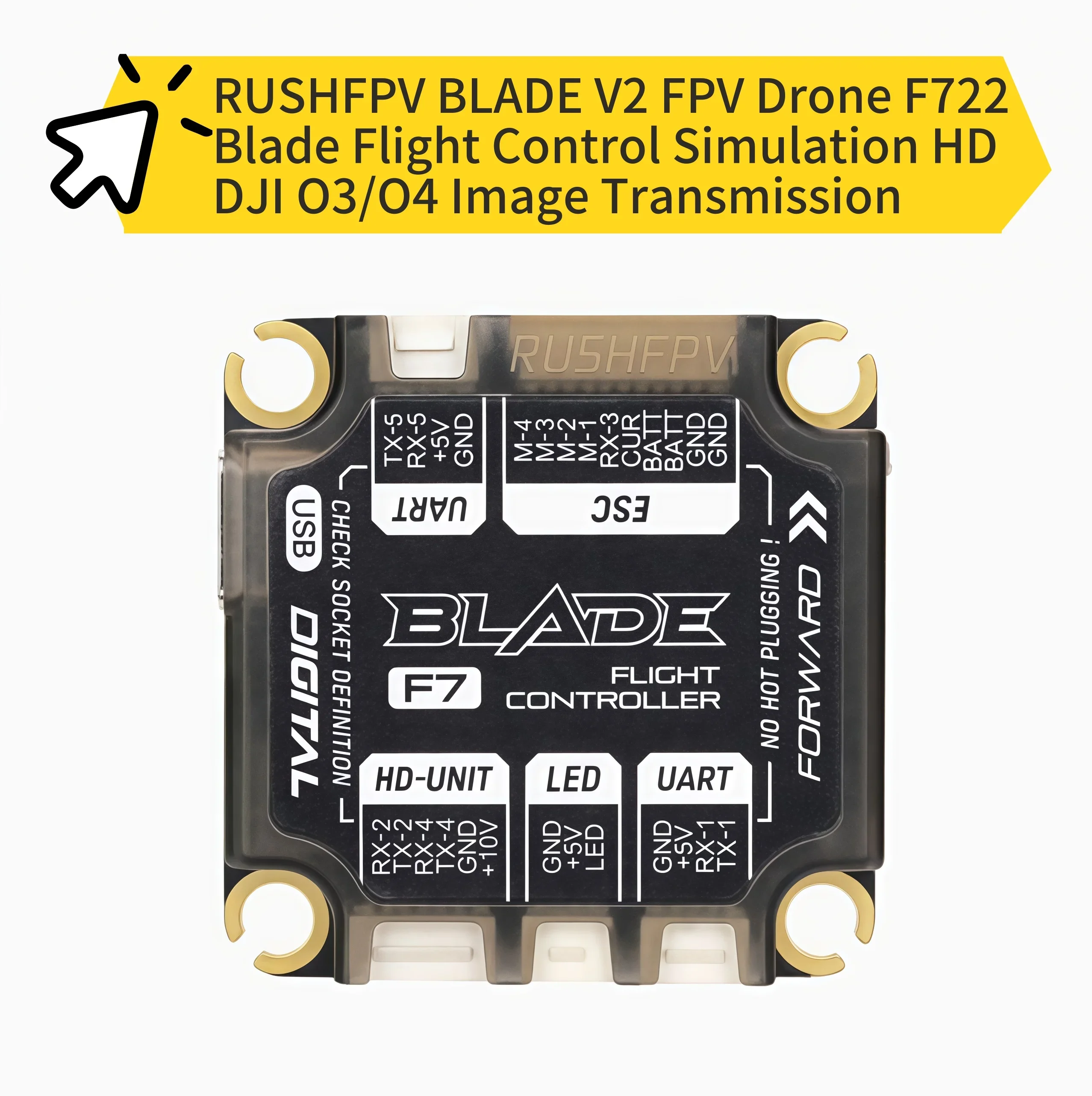 

RUSHFPV BLADE V2 FPV F722 Blade Flight Control Simulation HD O3/O4 Image Transmission