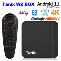 Tanix W2 Android 11 Smart TV Box Amlogic S905W2 2G 16G 2.4G 5G Dual Wifi 100M BT TVBOX 4K Media Player Set Top Box VS TX3 Mini