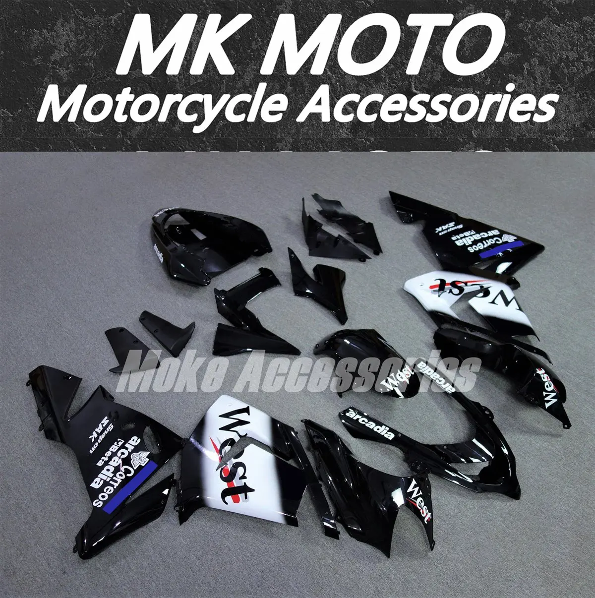 

Fairings Kit Fit For zx-10r 2004-2005 Bodywork Set High Quality ABS Injection New Ninja Black Whtie