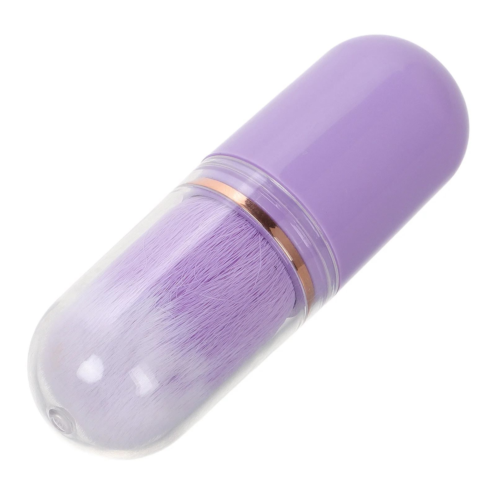 Pincel de maquiagem retrátil portátil mini pincel perfeito para blush bochechas pó fundação tamanho de viagem pele macia amigável