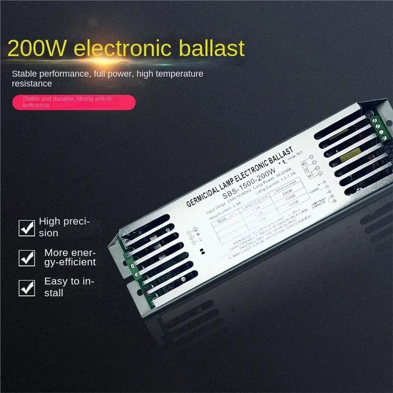 EYFL-SBS-1500-200W 200W Electronic UV Ballast For T5 T6 UVC Germicidal Lamp Ultraviolet Lamp Driver