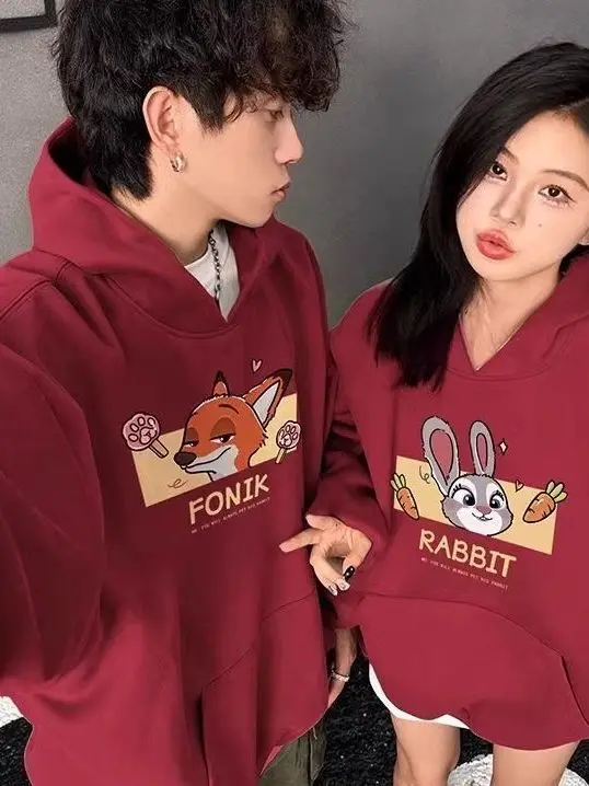 Grande taille 300 Pou nouveau Judy Nik spécial Couple à capuche automne hiver haut de gamme à la mode femmes Sweat coréen Sle Long Sl...