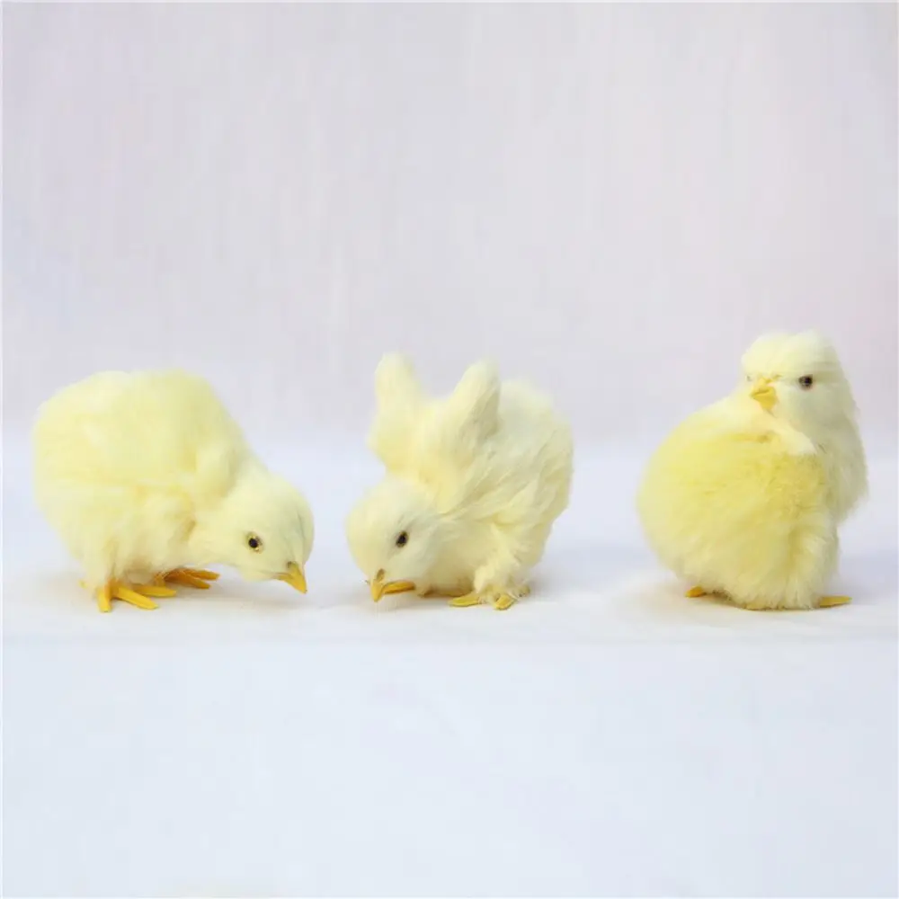 Party Supplies Lovely  Home Decoration Simulation Furry Chicken Lifelike Bird   Easter  Chick