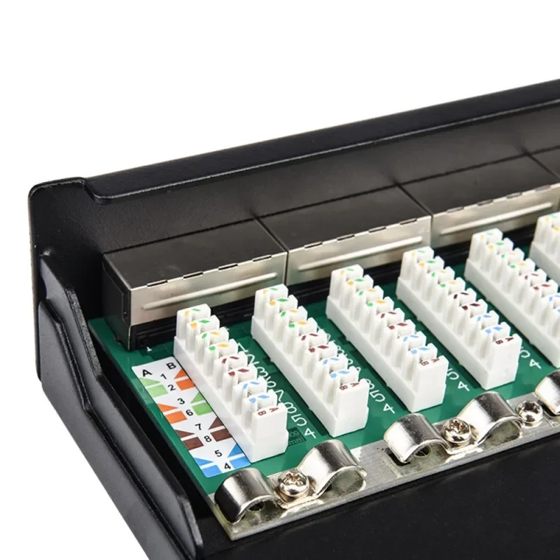 Imagem -05 - Completo Blindado de Parede Patch Panel para Rj45 Keystone Jack Sockets Desktop Wall Mount Keystone Enclosure Box Cat6a 12 Port