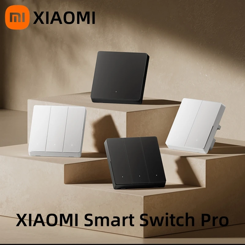 Xiaomi Smart Switch Pro Wireless Wall Switch Neutral Line Live Switch AG Glass Panel For Mijia APP Control Smart Home Linkage