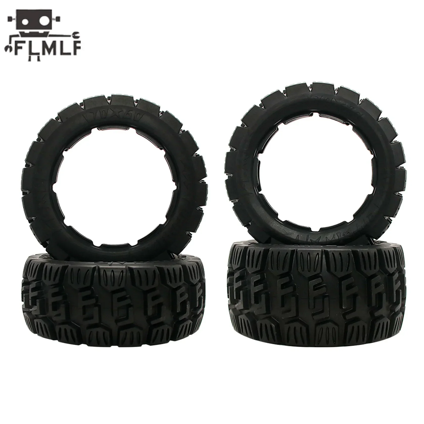 FLMLF Rc Car Wear-resistant Front or Rear Knobby Wheel Tire Skin Kit for 1/5 HPI ROFUN BAHA ROVAN King Motor BAJA 5B Truck Parts