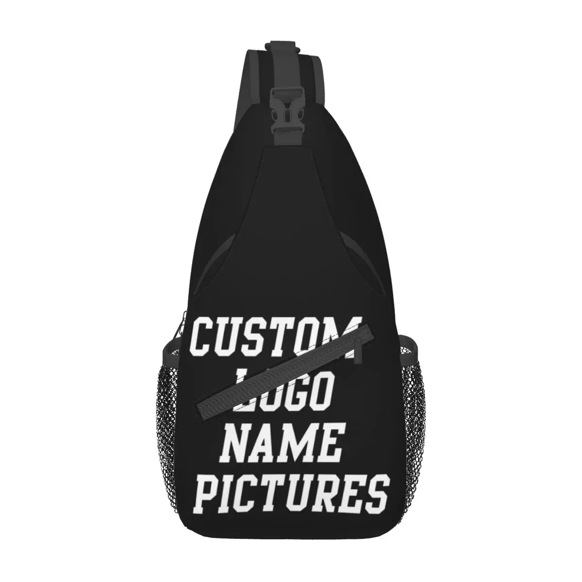 Personalized Photo Picture Customized Strap Bag Merchandise Stylish For Woman Custom Logo Text Name Chest Bag