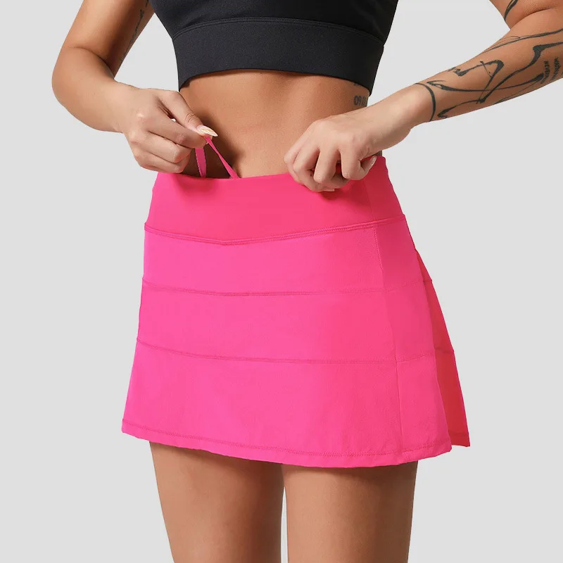 Pleated Tenis Skirt Women Quick Dry Sports Shorts Skirt Gym Yoga Golf Skort with Built-in Shorts Anti-See Through for Woman
