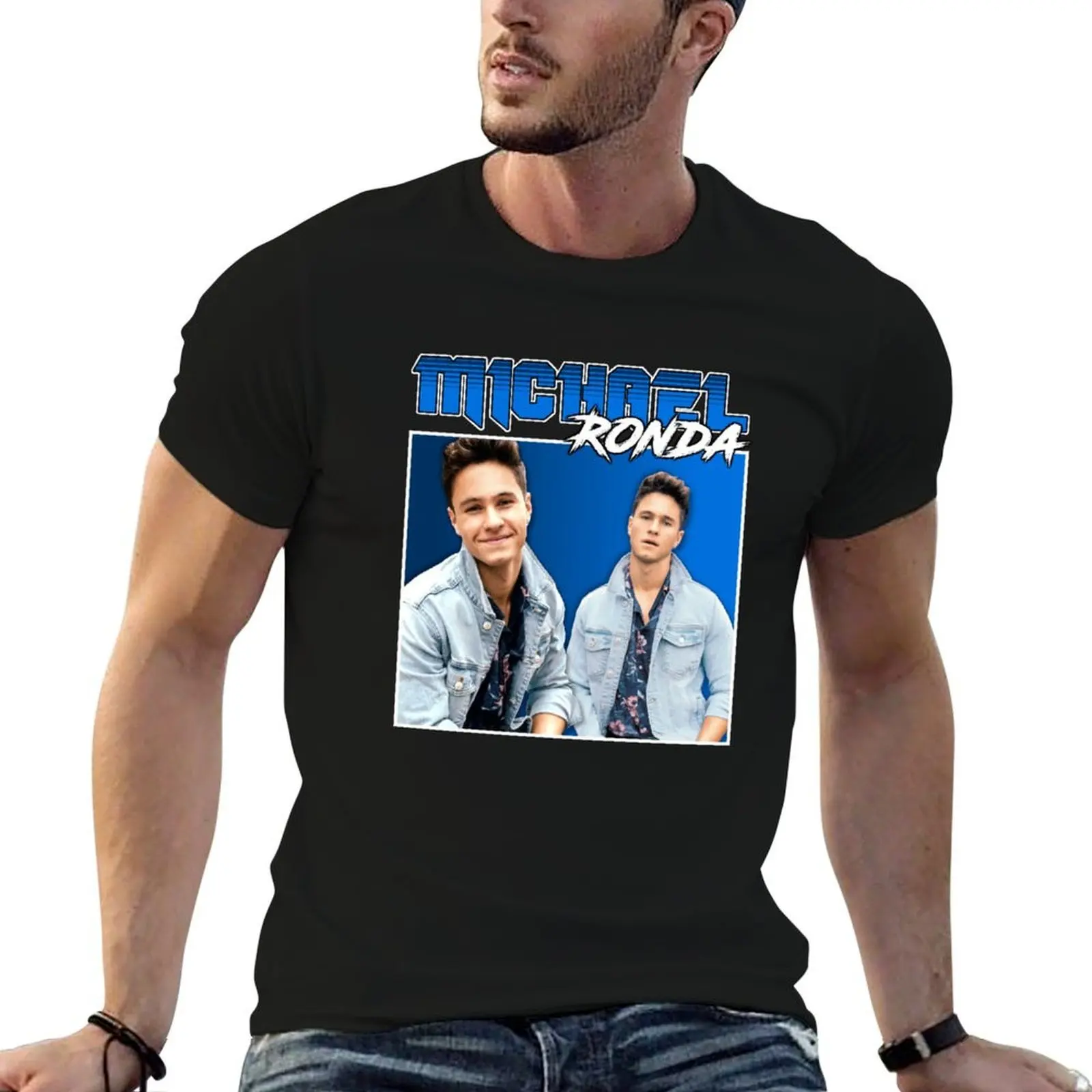 

Michael Ronda Retro Design T-Shirt t shirts for man pack cotton t shirt man casual T-Shirt