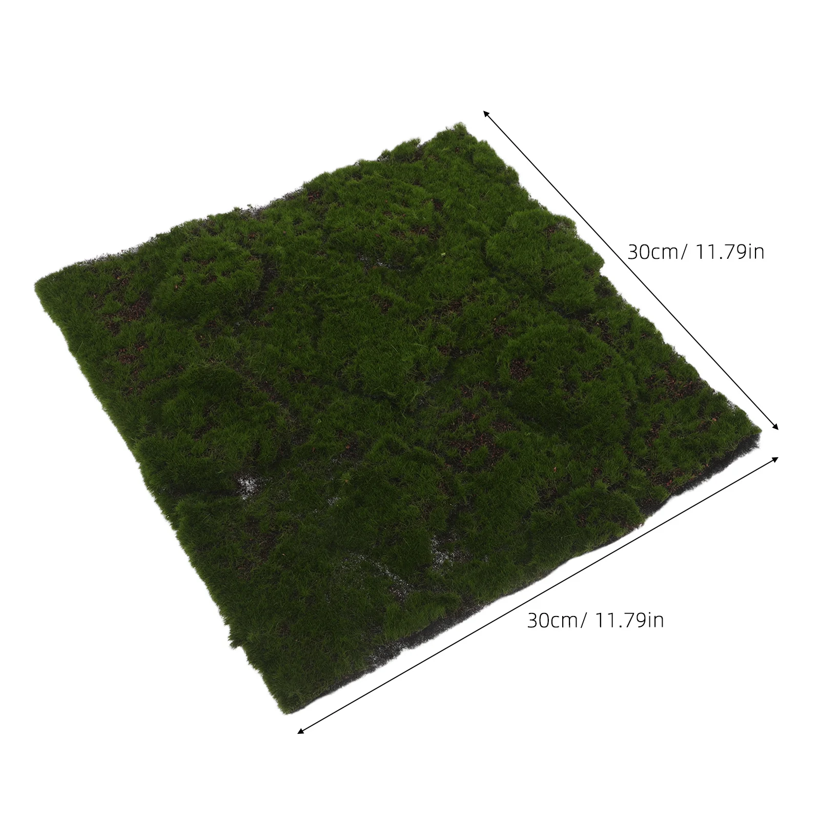 Artificial Moss Mat Carpet Simulation 12x12 Inch Fade Resistant Moss Grass Rug for Balcony Terrace Indoor Decoration Landscape