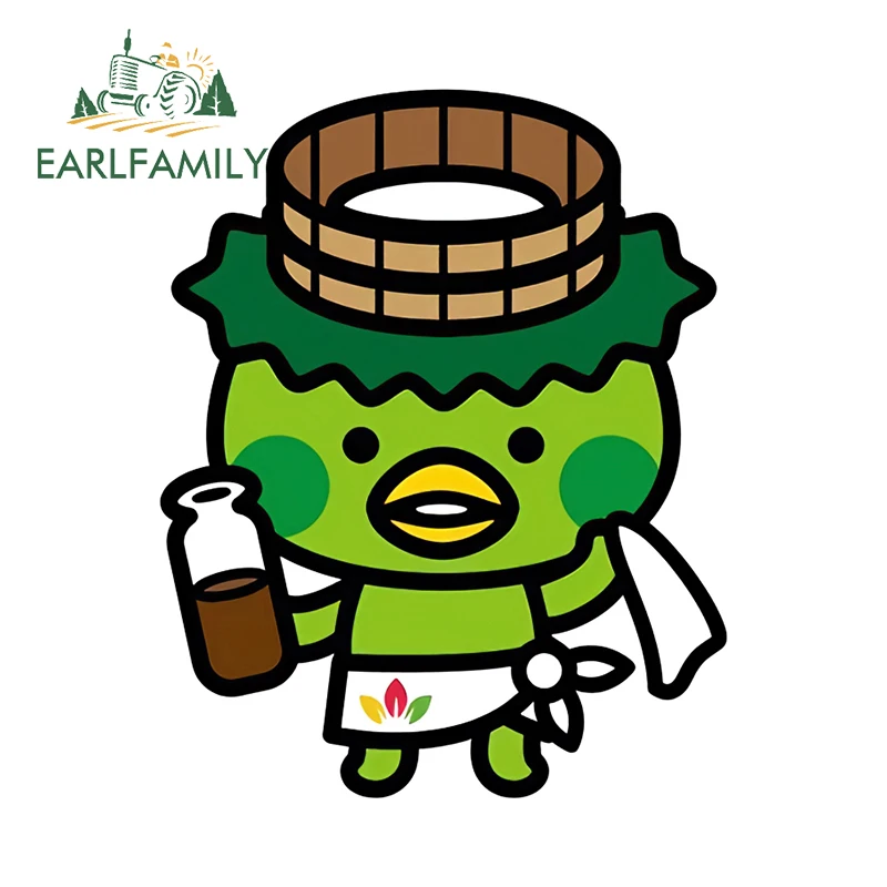 EARLFAMILY Kappa pegatinas divertidas de dibujos animados para coche maleta Simple casco caja de herramientas calcomanía gran impermeable ATV almacenamiento frasco Decoración