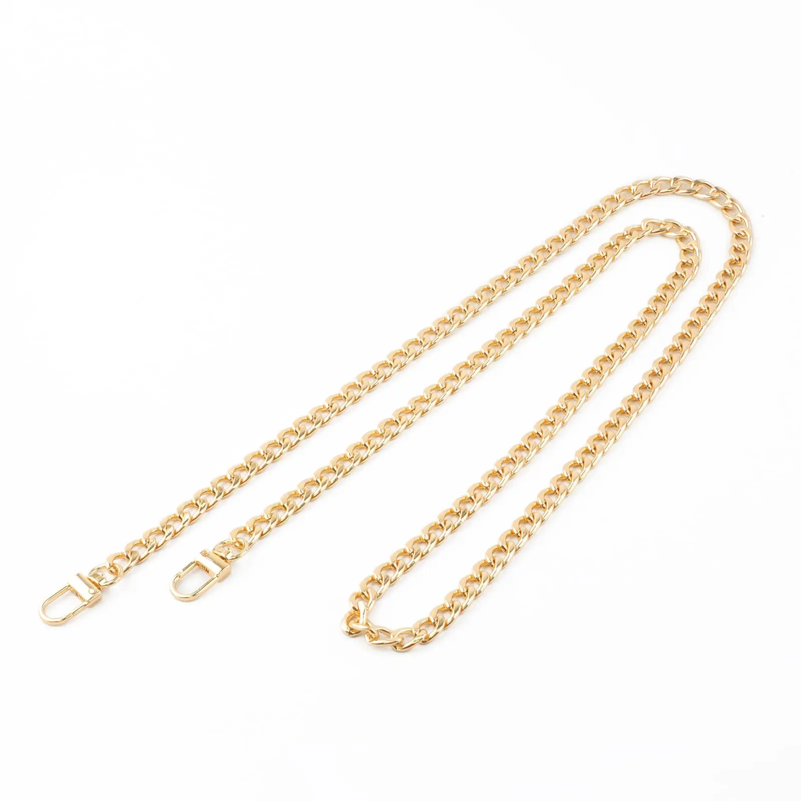 Gold Purse Chain Strap 43.3 Inch Replacement Bag Strap Metal Braided Chain for DIY Handbag Shoulder Crossbody Bag