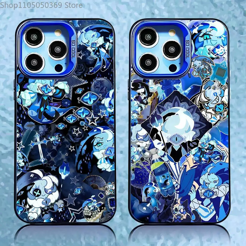 

Shadow Milk C-Cookie R-Run Phone Case For iPhone 17,16,15,14,13,12,11,Pro,Air,Max,Plus,Mini,E Blue Matte Shockproof Cover